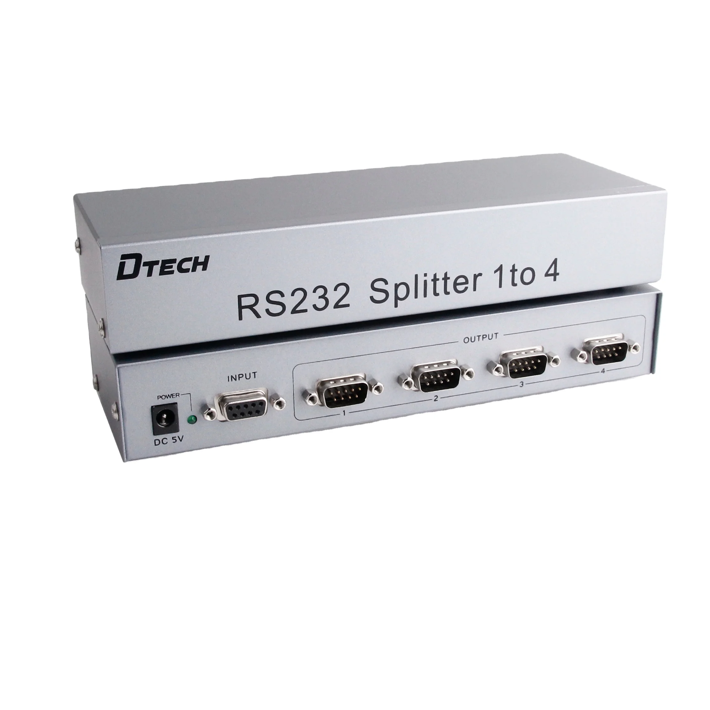 Dtech High Speed RS232 DB9 Pin Splitter Support RS232 Control High Definition Splitter 1 input 4 output