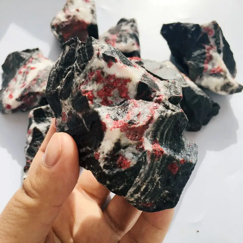 Wholesale natural Raw cinnabar mineral Stone Original specimen crystal stone for sale
