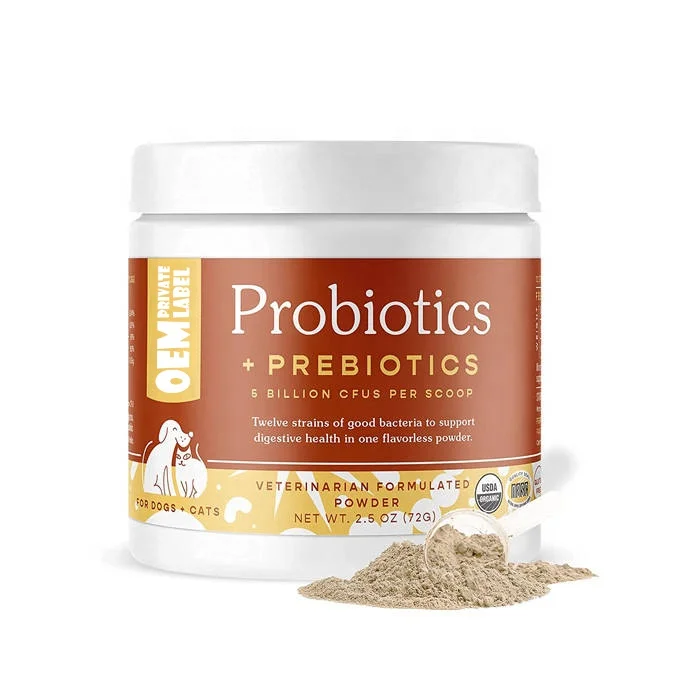Private label Probiotics for Dogs and supplement and vitamin Advanced Max Strength Vet Formulated All Natural Probiotics Powder (1600698137618)