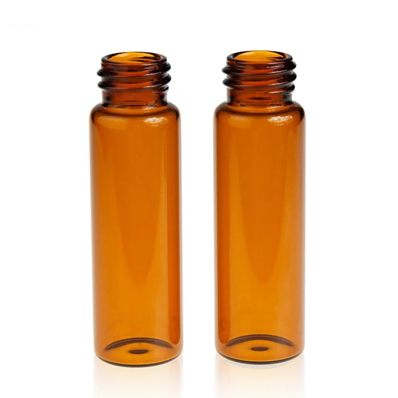 16mL Amber Glass 22x72.5mm 18-400 Screw Thread Sample Vial Storage Vial for HPLC GC Laboratory