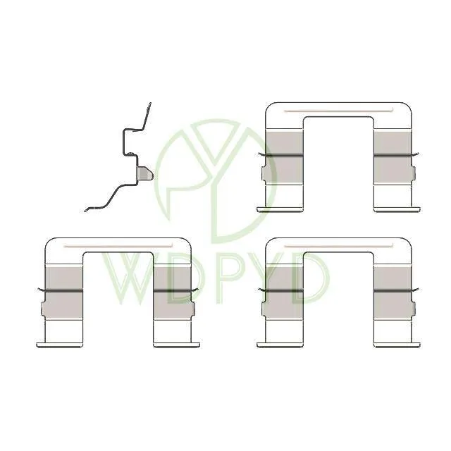 SS 301 Brake Repair Kit Anti-Noise Clip Brake Repairing Kits Spring Clip Brake Pads Clips 126160500