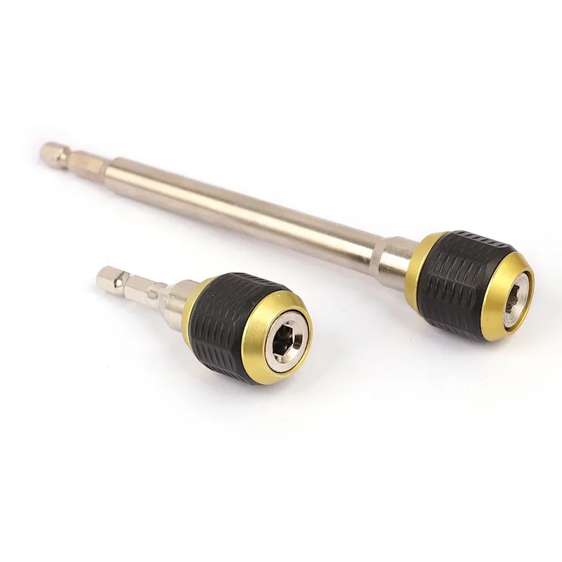 Hexagonal handle quick change chuck pop-up screwdriver connecting rod quick converter with rebound self-locking adapter
