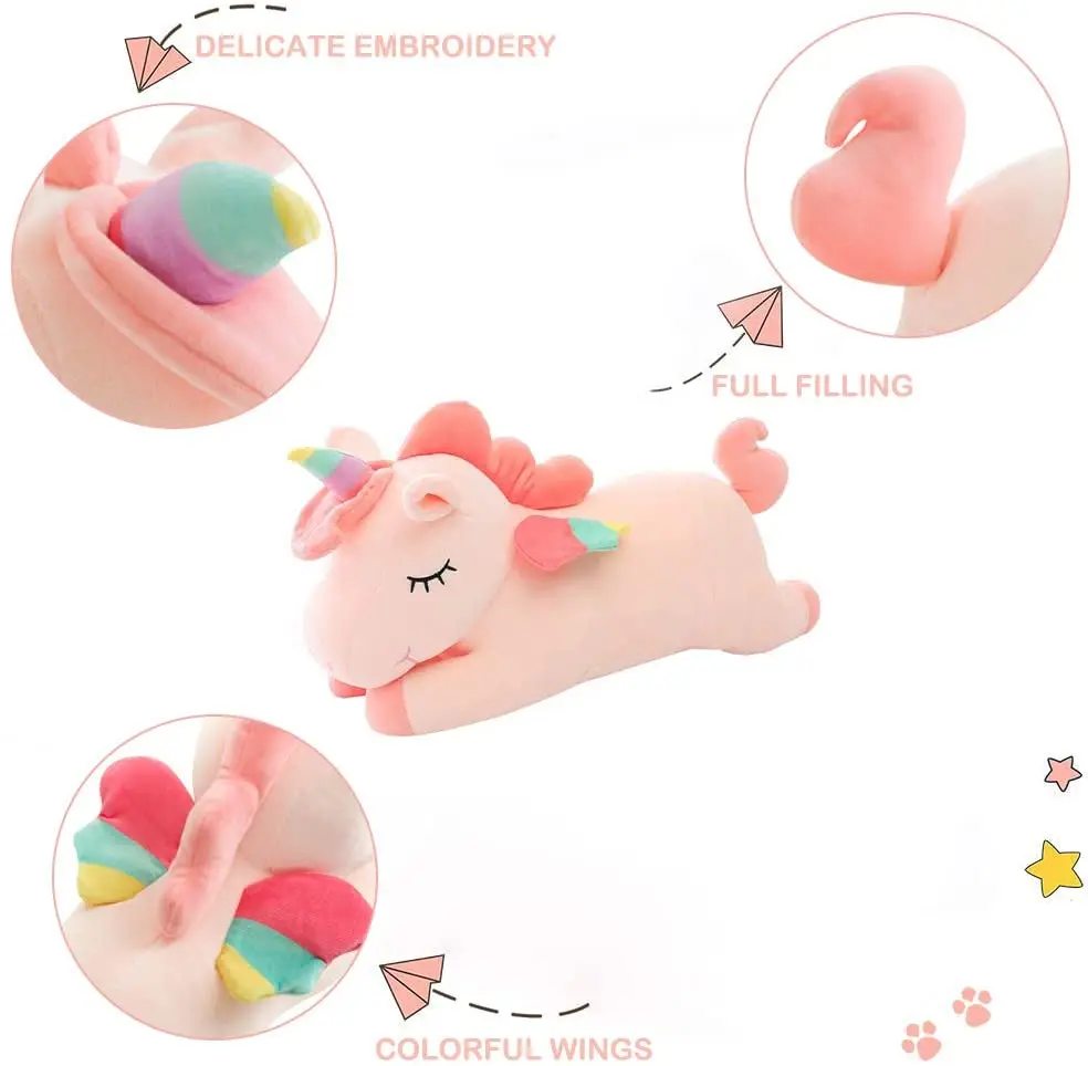 
Large Unicorn Plush Toy Soft Cotton Doll Stuffed Animal Plush Toy Cute Soft Unicorn Gift for Kids Babies Birthday 