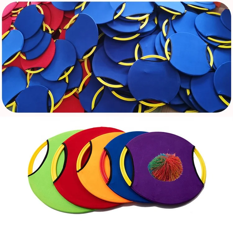 Toss and Catch Spike Ball Game Sports Games  Toss and Catch Paddle Game Set Disc Paddles and Toss Ball for Kids Family Play