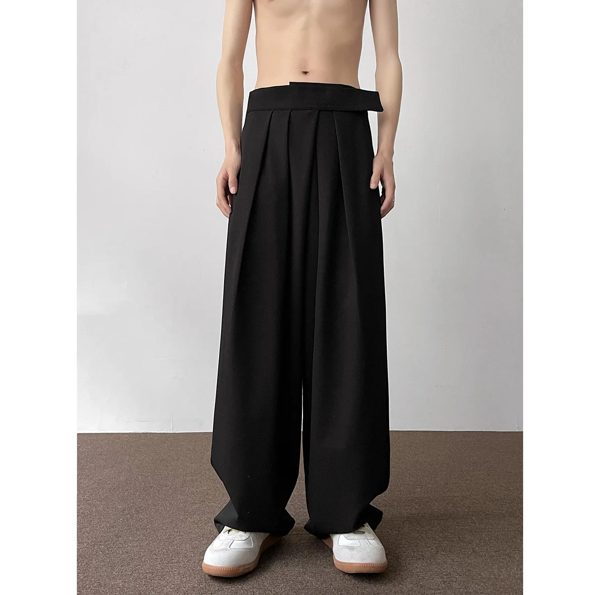 Spring Summer Naples deconstructed dress pants Mopping speed dry ice silk casual pants