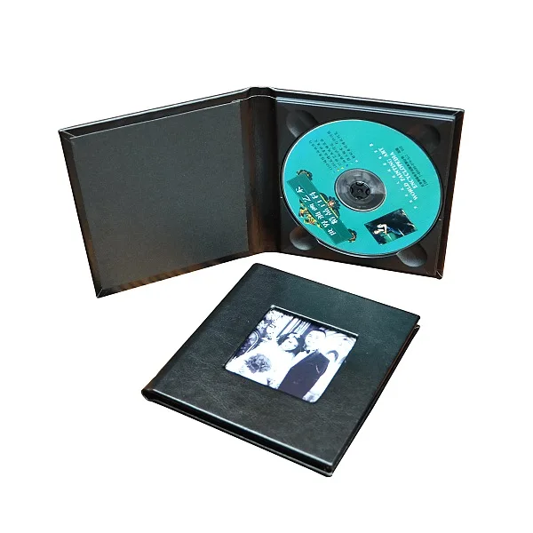 Элегантный Белый Черный квадратный фото CD DVD USB рукав упаковка жестяная банка чехол для фотографа