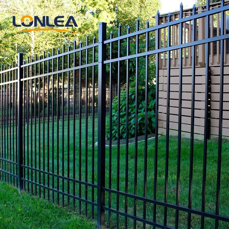 easily assembled security s 4 x 6 Black 3-Rail boundary wall fence Spear top Aluminum Fence Panel