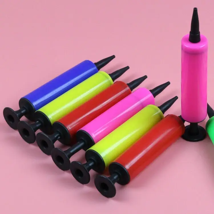 Wholesale Mini Plastic Manual Balloon Air Pumps Randomly Colorful Inflator Hand Balloon Pump for Latex  Foil Balloons