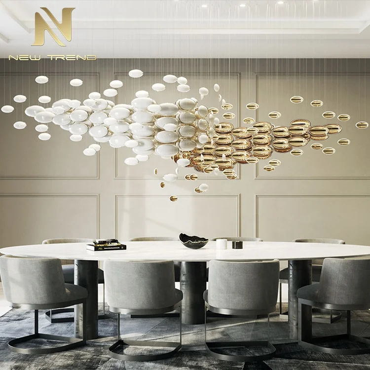 New Product Indoor Decoration Hotel Villa Mall Staircase Custom Hanging LED Chandelier