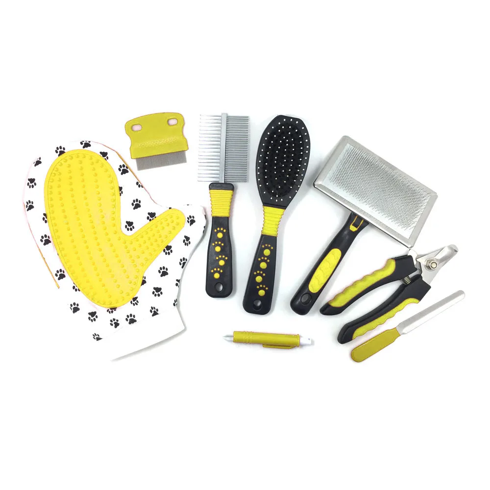 Pet Hair Remover Comb Set 6 in 1 Dog Grooming Kit For Removal And Carding