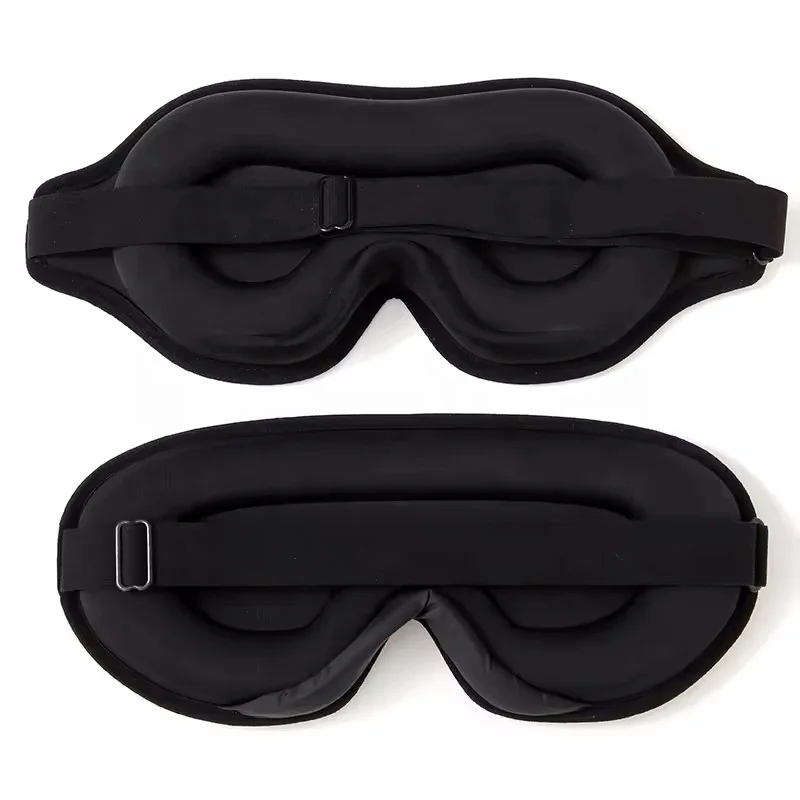 3D Memory Foam Sleeping Mask Men Women Blind Fold Eye Cover Pad Travel Contoured Cup Band 100% Blackout Eye Mask Opp Bag 500