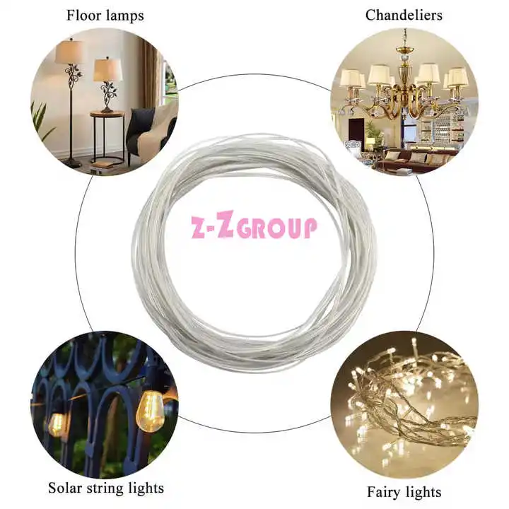 Factory Sales 200m/roll Copper 22AWG 2pin PVC Transparent Cable Electronic Wire For Led Neon Sign