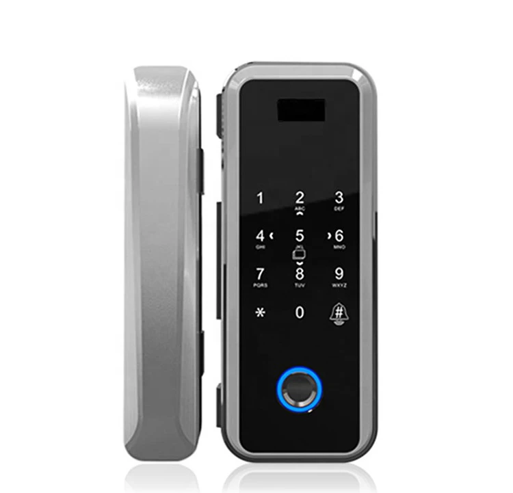 OEM Service Touch Screen Password Fingerprint Biometric Door Lock For Glass Door