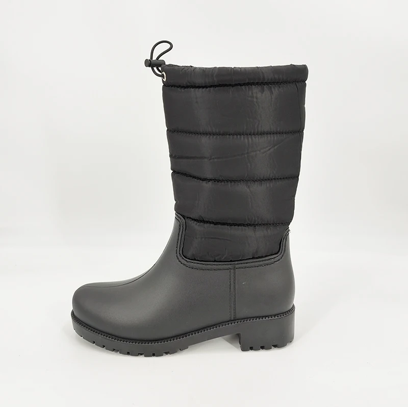 Manufacturer Factory High Quality Women Winter Warm Rain boots with fur lining