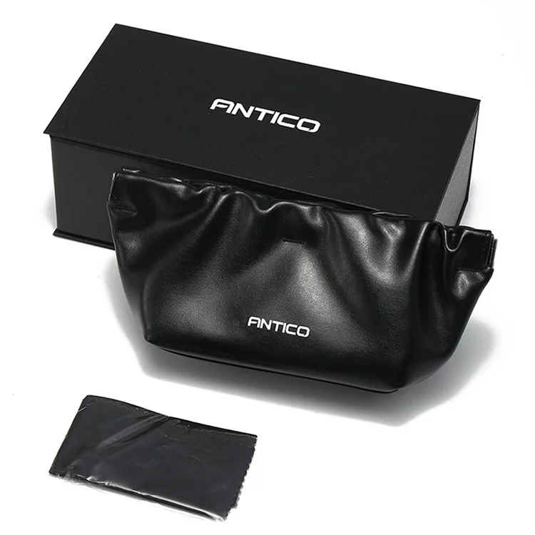 Custom logo eyeglass sunglass cases kit with leather bag for glasses