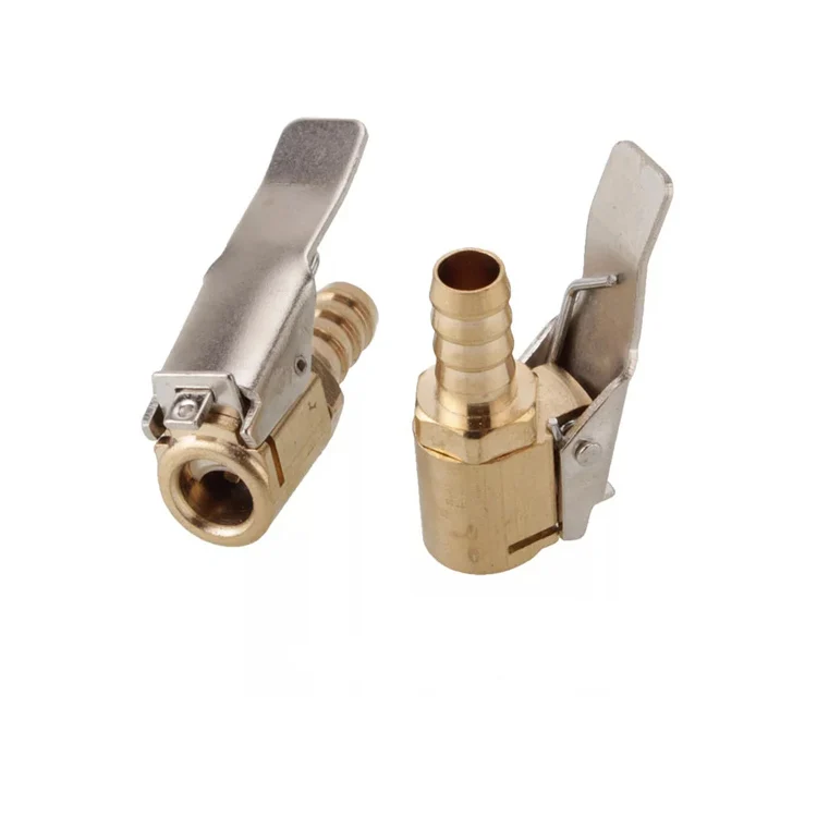 Car Vehicle Tire Inflator Air Valve Connector Auto Truck Tire Clamp Brass Valve Air Pump Chuck Clip