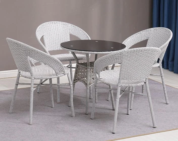 High Quality Home  Furniture Wicker Rattan Chair with desk for Outdoor Furniture Used