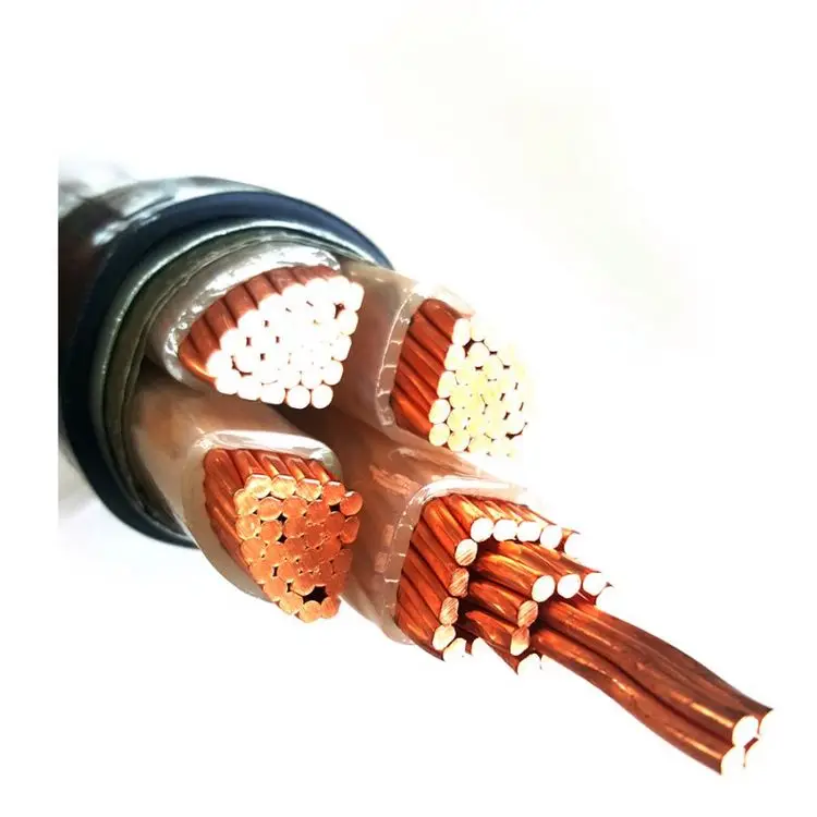 4x50mm2 xlpe sheath insulated medium voltage pure copper aluminum steel wire armored power cable