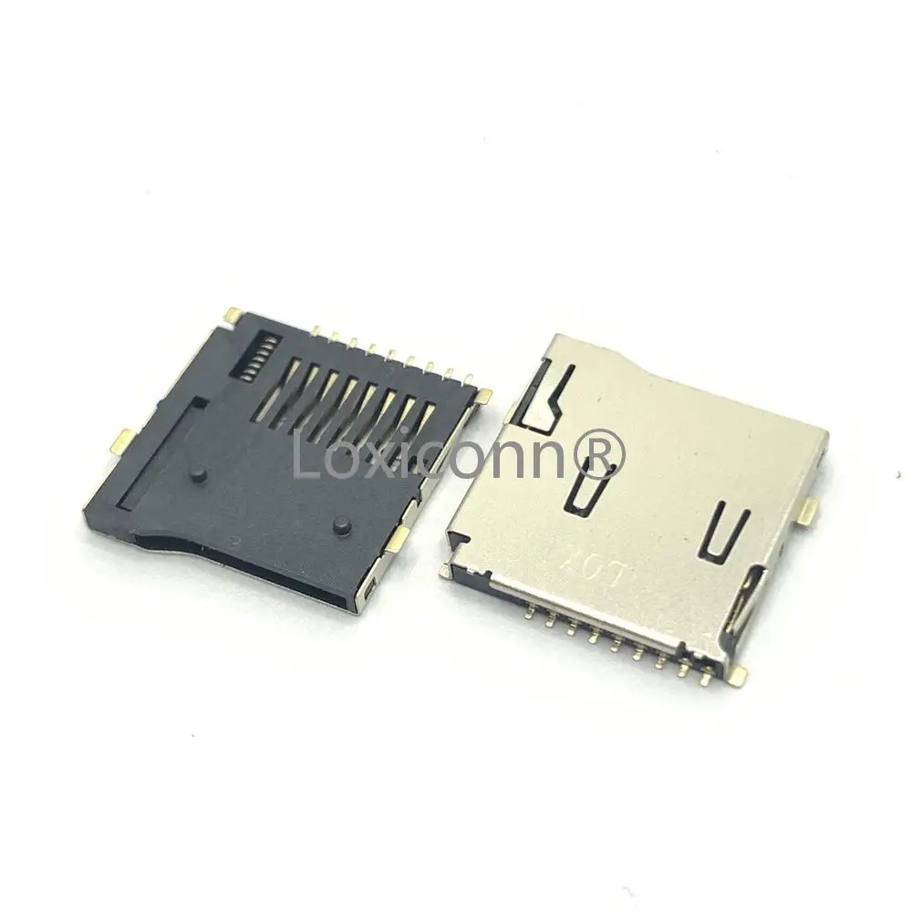 High quality LOXI brand TF connector mobile phone memory card holder push push type TF card slot