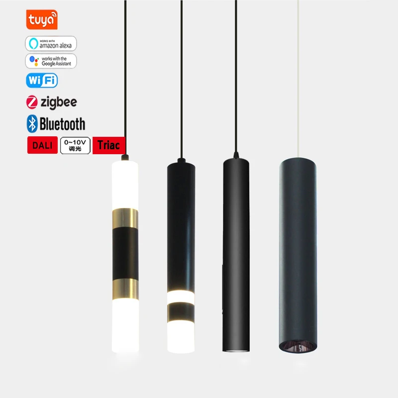 Smart tuya zigbee 48v LED magnetic track lamp 0-10v Dali triac cct dimmable magnetic pendant light suspension chandelier