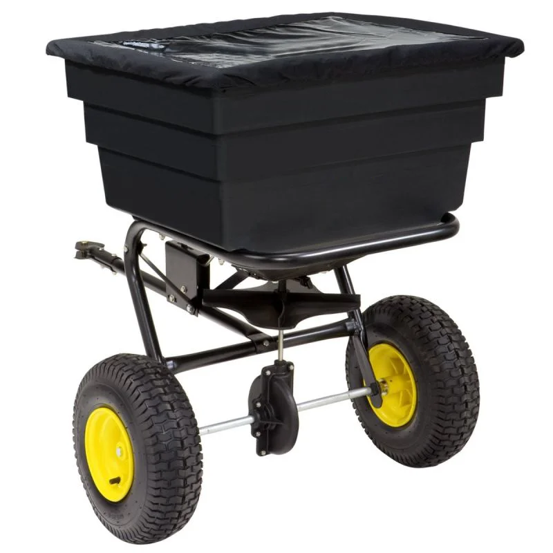 175 Lb. Hopper Capacity Tyre Atv Fertilizer Manure Spreader Tractor For Large Lawns