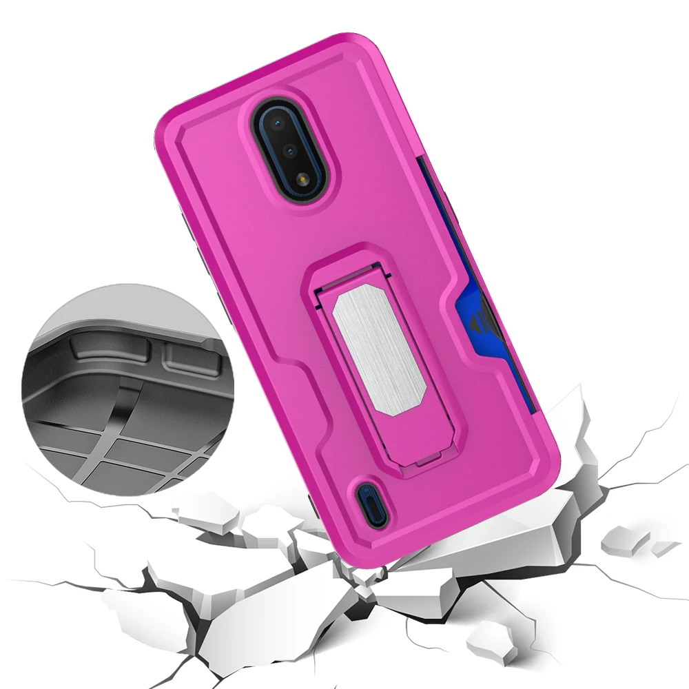 Strongly recommend new arrival 2 in 1 magnetic absorb kickstand shockproof card holder for NOKIA mobile phone case cover card sl