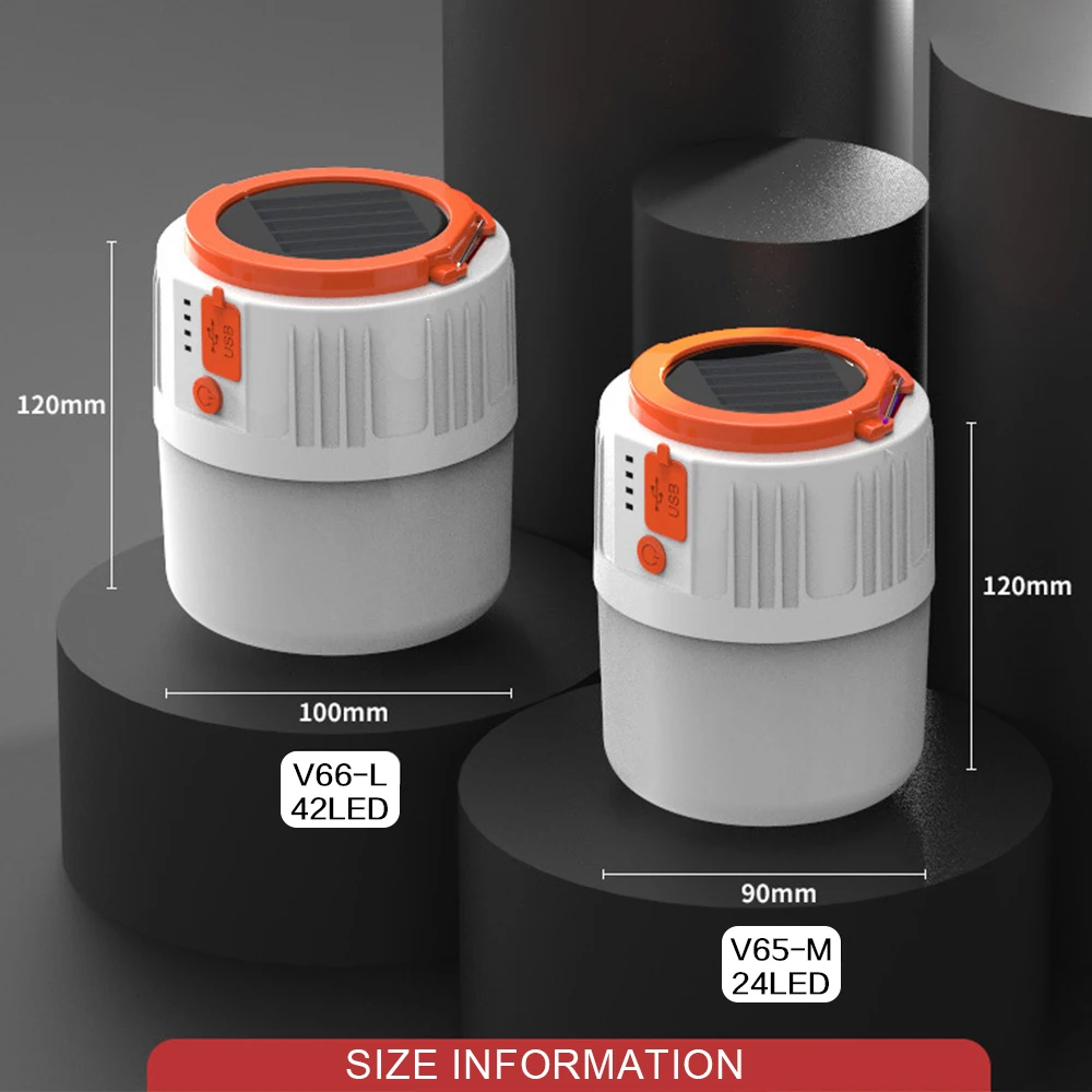 80000LM Солнечный фонарь с 5 режимами и USB зарядное устройство солнечной переносная лампа Палатка для прогулок ночью светодиодные лампы рынка аварийного