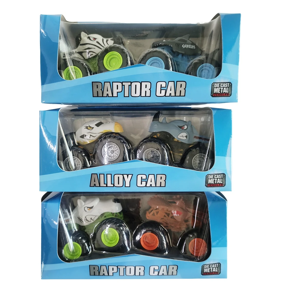 XINYU 1:43 Scale Diecast  Raptor Animal Toy Car Eagle Zebra Rhinocero Shark Dinosaur Dog Free Wheeling