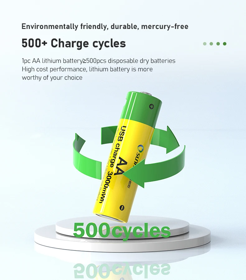 Battery manufacturers direct sales 1.5V AA for drone camera game console USB rechargeable lithium battery