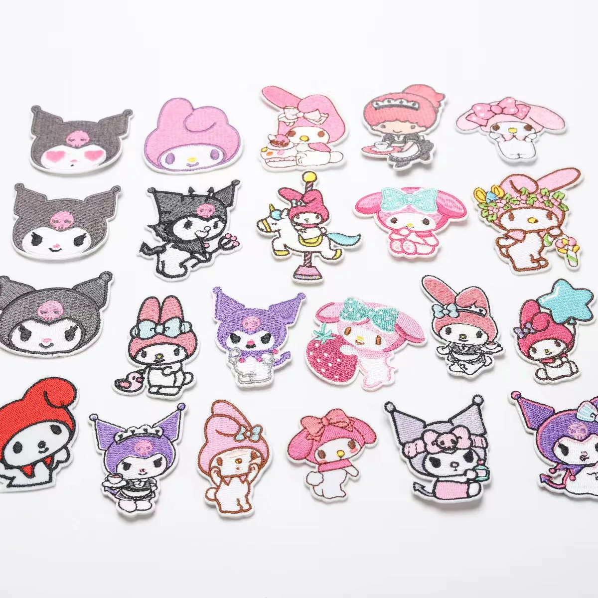 New arrival ready to ship hello patches embroidery iron on mini cute kitty patch for clothing bags garments