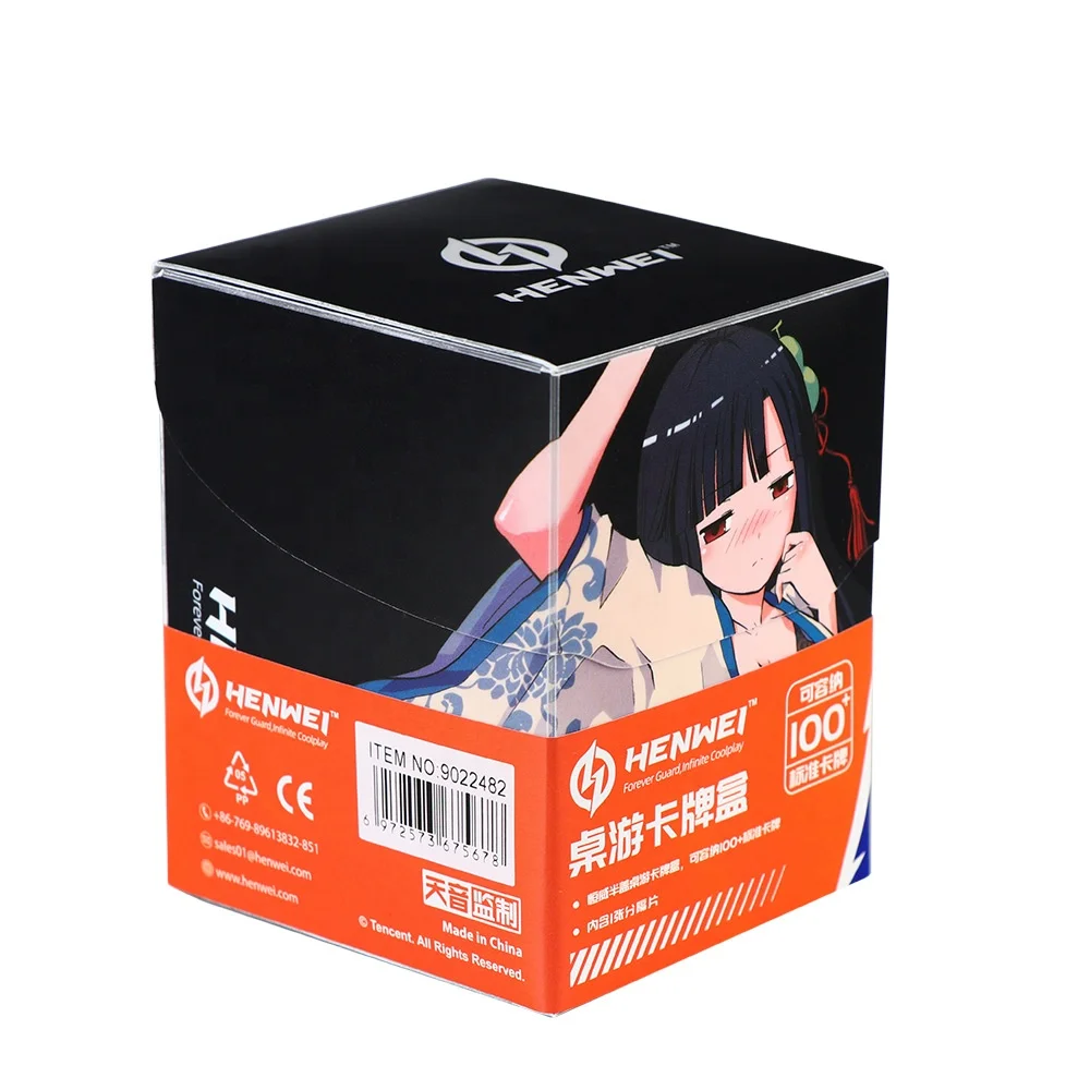 Custom Holder 100+ TCG MTG Yugioh Game Deck Box Protector Tipper Poker Suit Plastic Storage Playing Card Case
