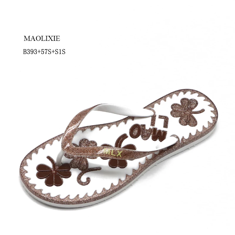 Custom logo promotional fashion wholesale private label flip flops plastic girls flat slippers for women
