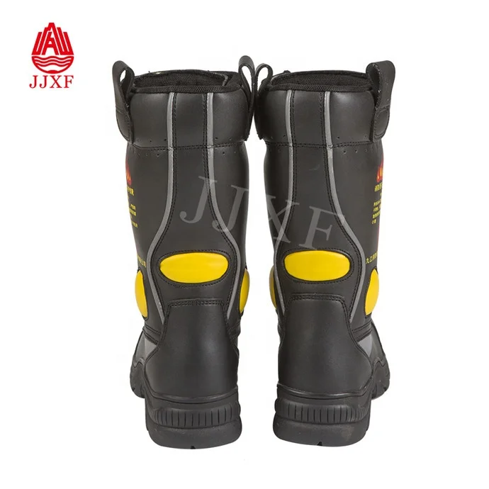 EN15090 Fire leather boots fire fighting rescue fireman safety shoes firefighter black boots