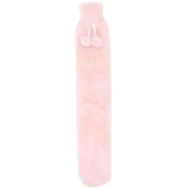 Hot Selling High Quality Natural Rubber Long Hot Water Bottle With Flannel Cloth Covered