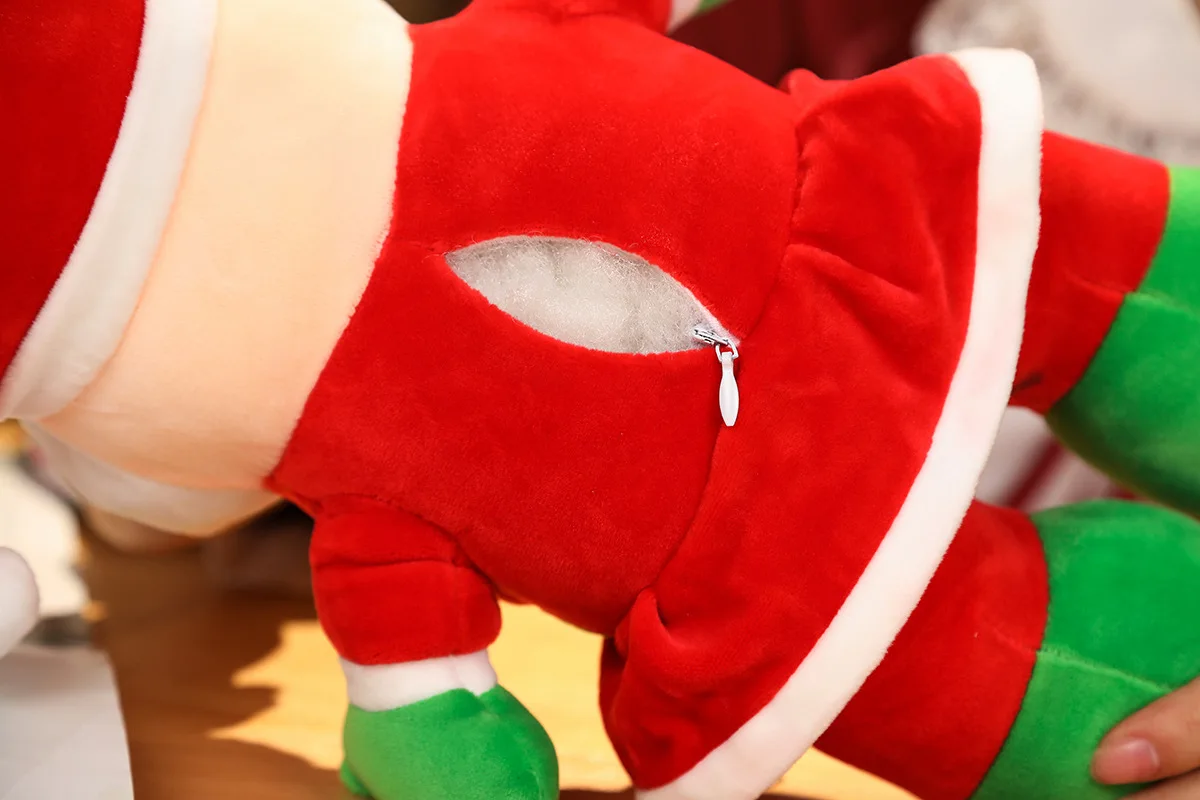 Custom size logo style Wholesale china trade toys plush soft toy cute Santa dwarf toy big for Christmas