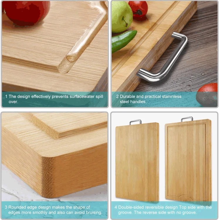 
BPA free Anti bacterial Non-Stick Design Cutting Board with stainless steel tray 