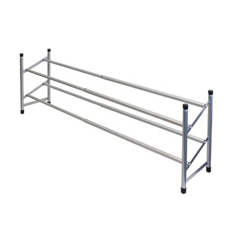 Extendable width metal shoe rack storage rack of shoe closets