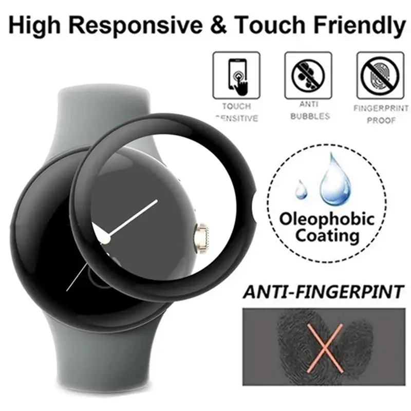 3D Curved Soft Edge Protective Film For Google Pixel Watch Soft TPU Screen Protector Films For Google Pixel Watch Accessories