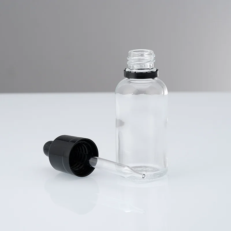 Tamper evident Child resistant  Calibrated Marked Glass black white 18/410 Eye Dropper Caps for Essential Oils Lab Health Care