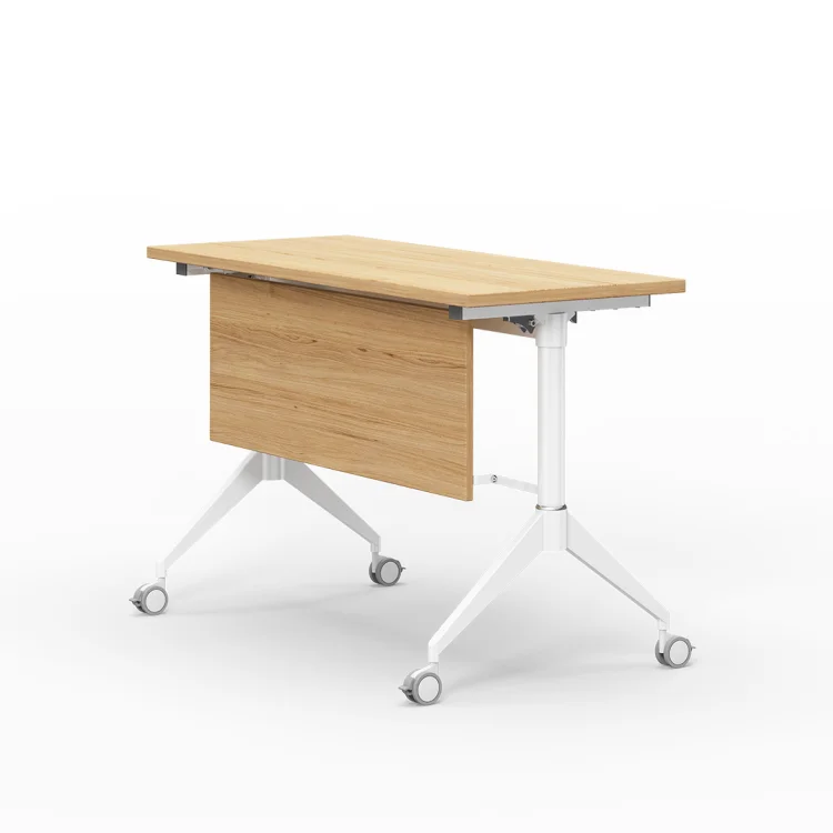 
NAZ FT005 New Design Functional foldable Flip Top Training Table with Bookshelf 