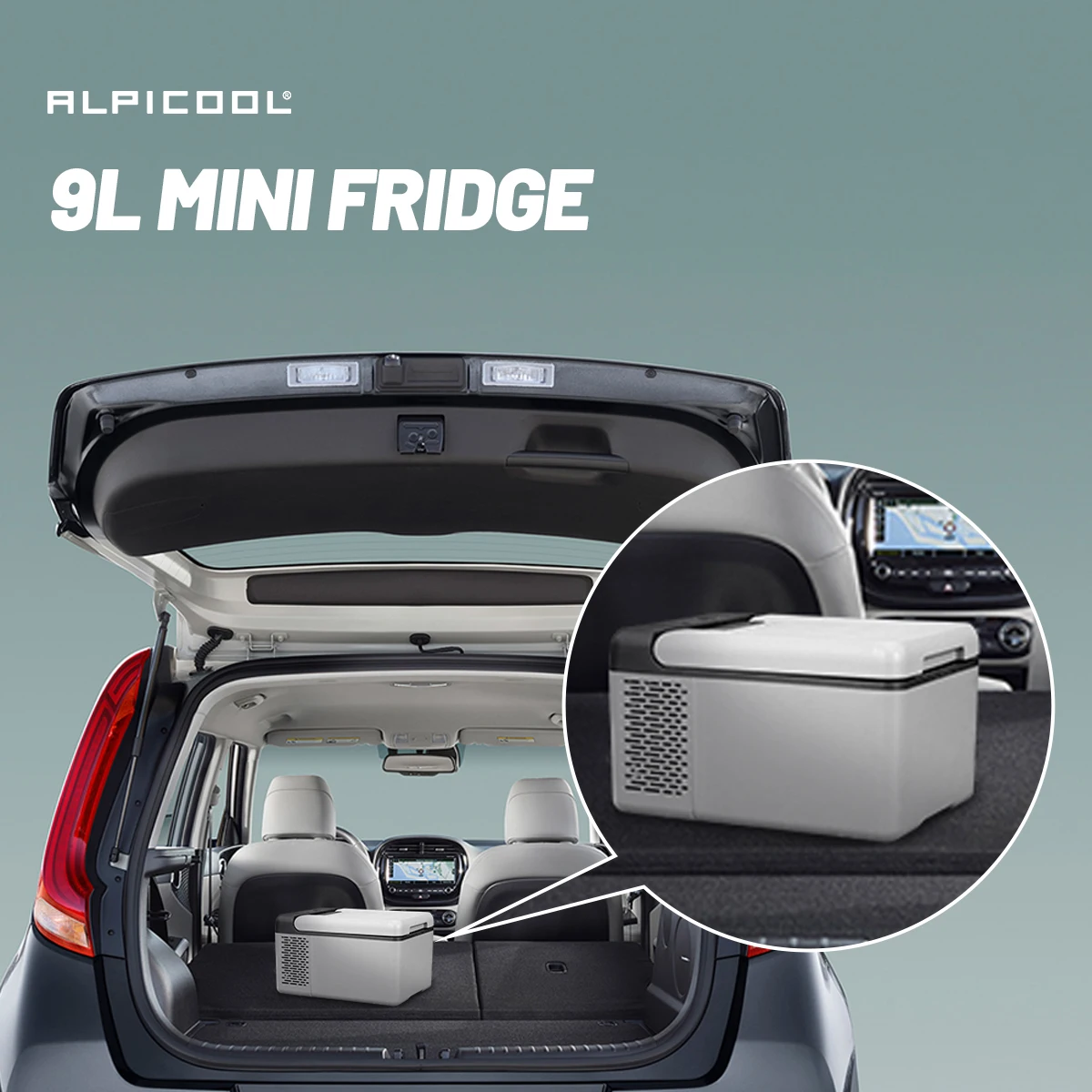 Alpicool C9 AC DC Compressor Small Fridge 9L Mini Fridge Freezer Car Refrigerator Portable Camping Cooler Box for Wholesale