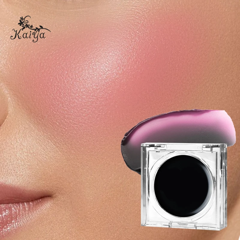 Private Label Halloween Face Makeup Blushing High Pigment Single Color Pink Cheek Blusher Cream Matte PH Color Changing Blush