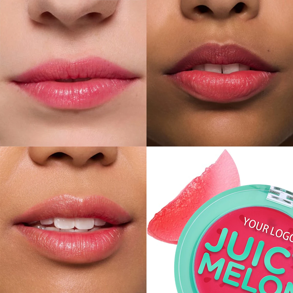 OEM Vegan Natural Long Lasting 2 In 1 Multiple Uses Blush Ph Color Changing Juicy Melon Tinted Lip & Cheek Balm