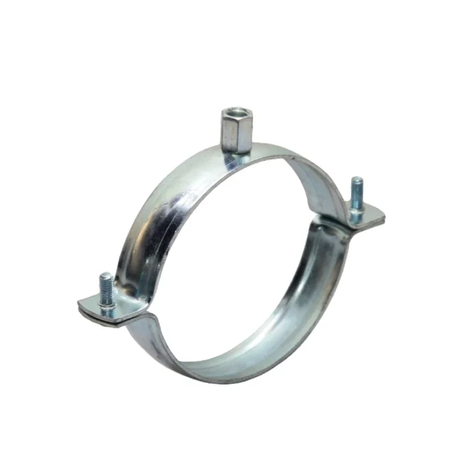 Galvanized steel ventilation pipe clamp for air duct with PVC or EPDM rubber lining