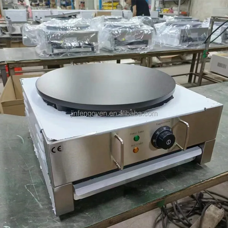 Restaurant equipment LPG gas double head crepe maker machine / crepe making machine