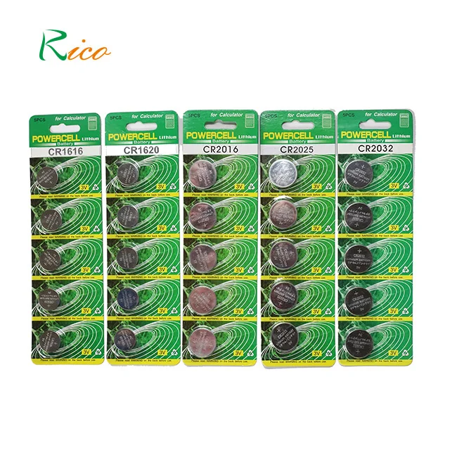 POWERCELL CR2032 & CR2016 & CR2025 & CR1616 CR2330 CR1220 lithium battery for household electronic