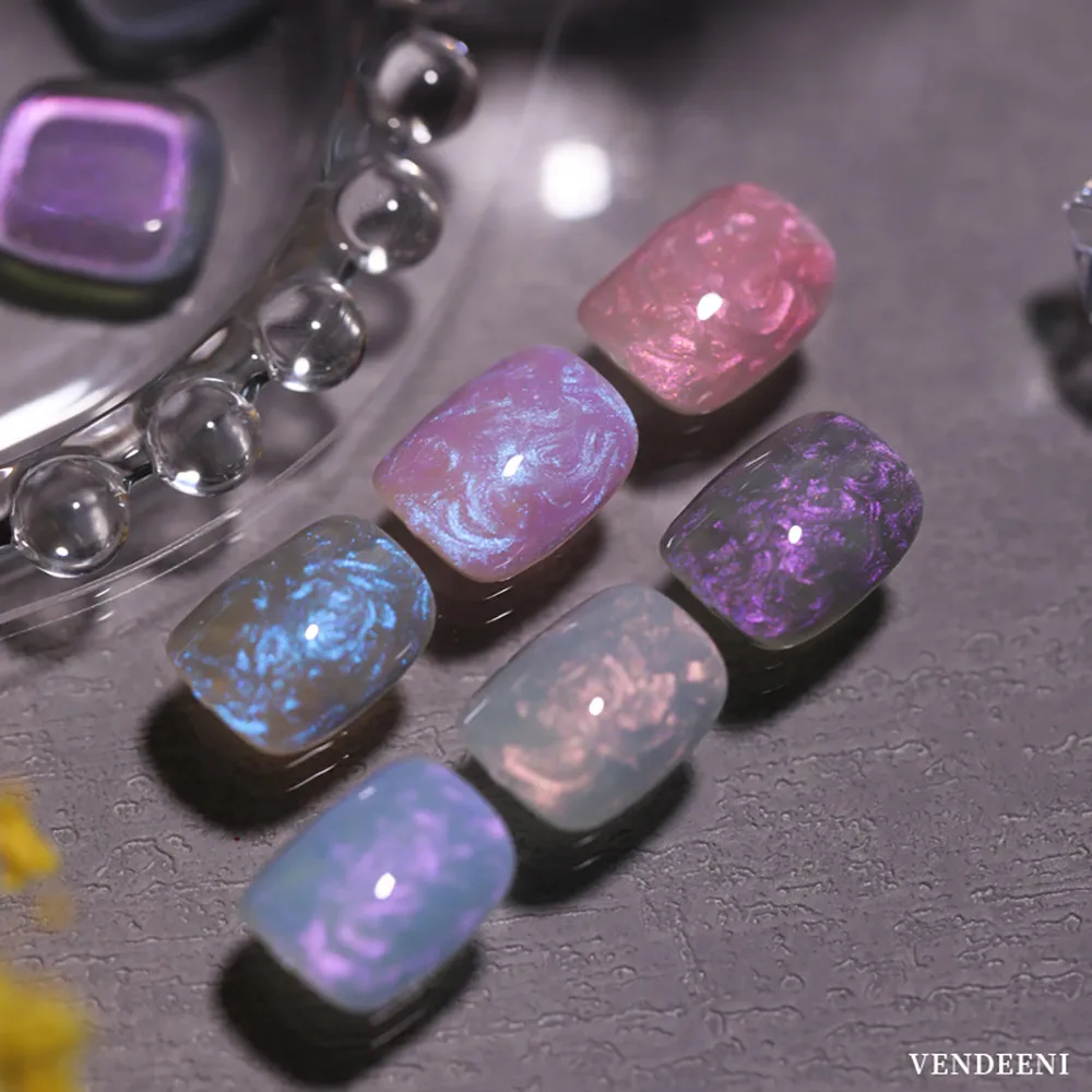 Wholesale Thread Shell Nail Gel Polish 6ML Pearl Shell Gel Nail Polish 6 Colors Varnish Soak Off UV LED Gel For Nail Beauty