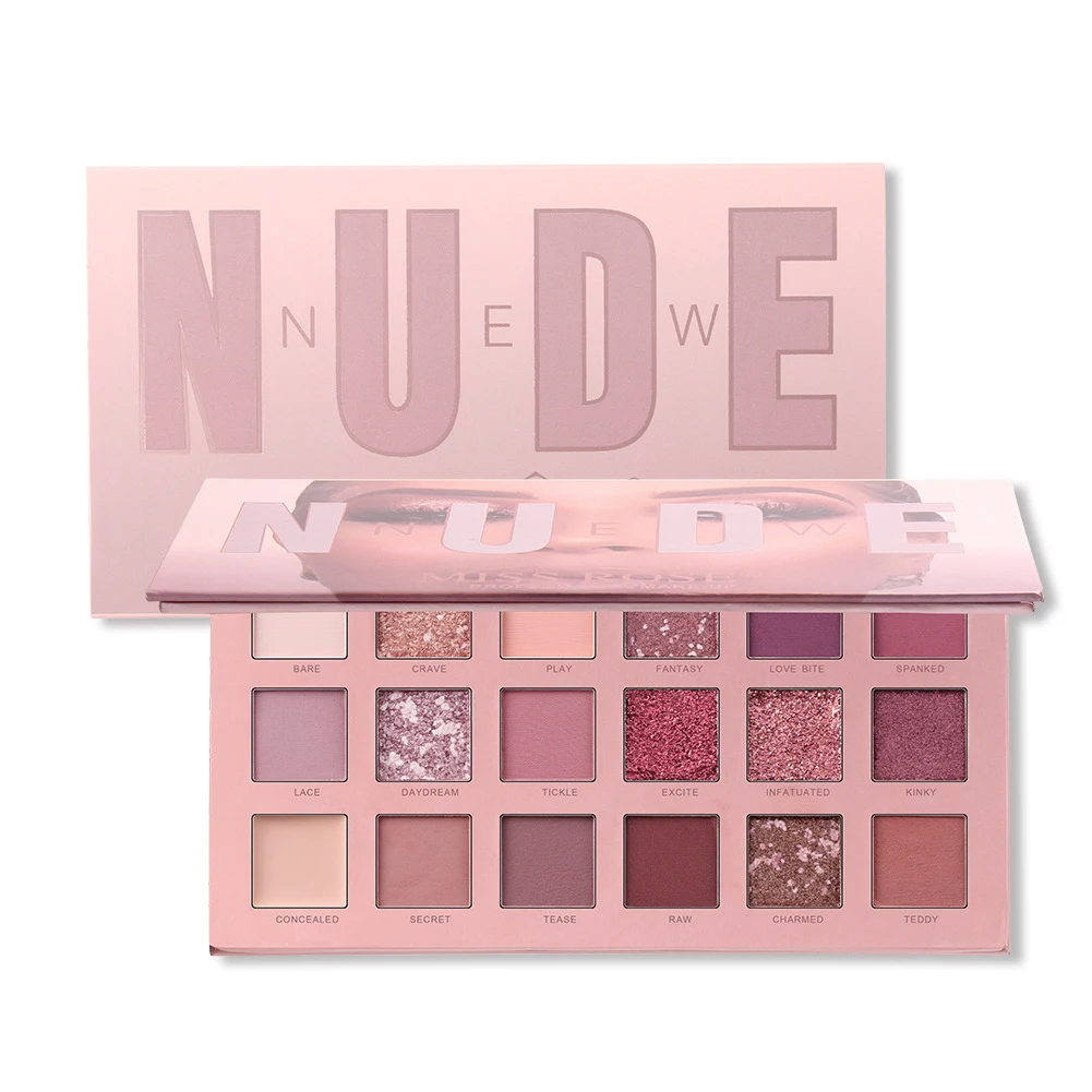 Блестящие тени для век huda с высоким пигментом Палетка теней MISS ROSE beauty