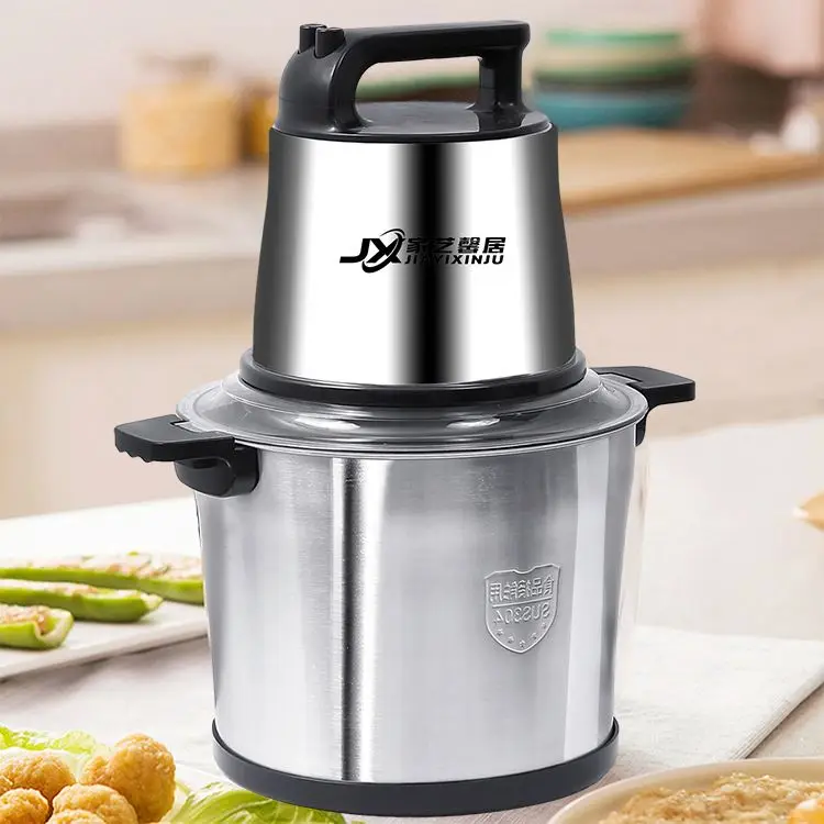 stainless 10l fufu german mini machine 6l chopper steel cutter, mincer electric meat grinder/