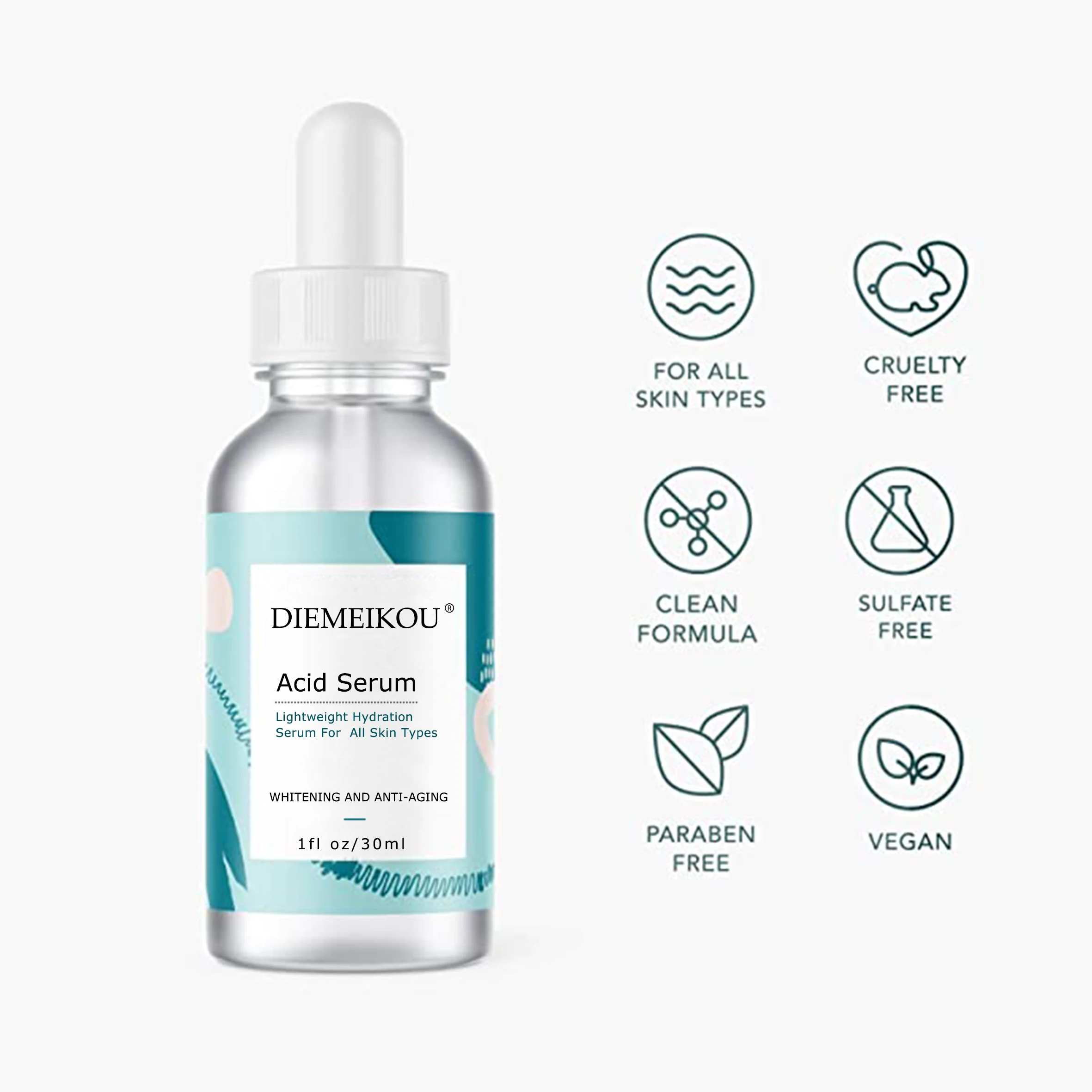 OEM private label 5 in 1 body lightening galactomyces pure vitamin c serum